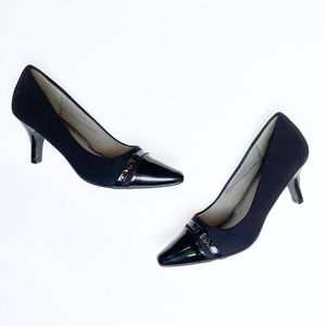 Marbella Black Kitten Heels size 8